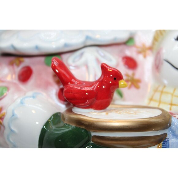 Fitz & Floyd Cookie Jar - Frosty Friends Snowman Family - Picture 6 of 11